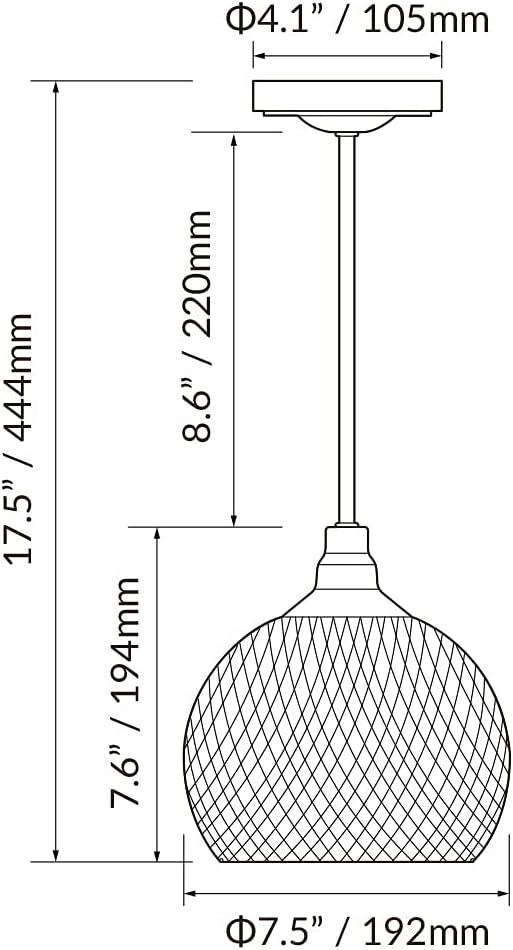 12volt DC LED Pendant Light with Cage Shade C582022