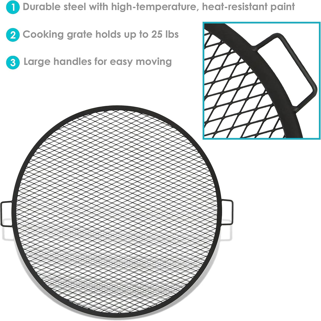 Round Heavy-Duty Steel Fire Pit Cooking Grate L5539