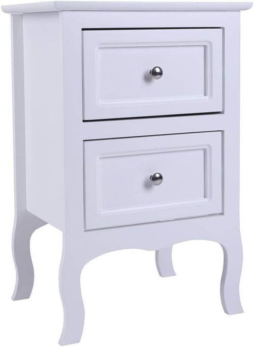1/2 Drawer Wood Nightstand with Storage Shelf W45118