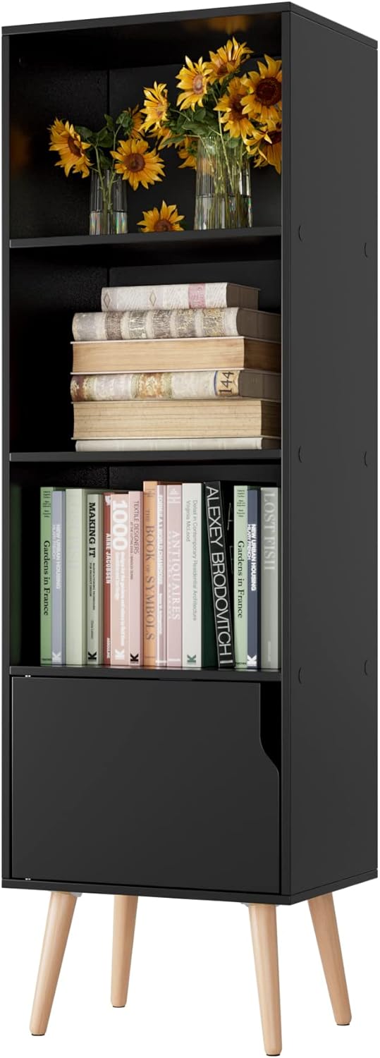 4 Tier Wooden Floor Cabinet with 1 Door G9221