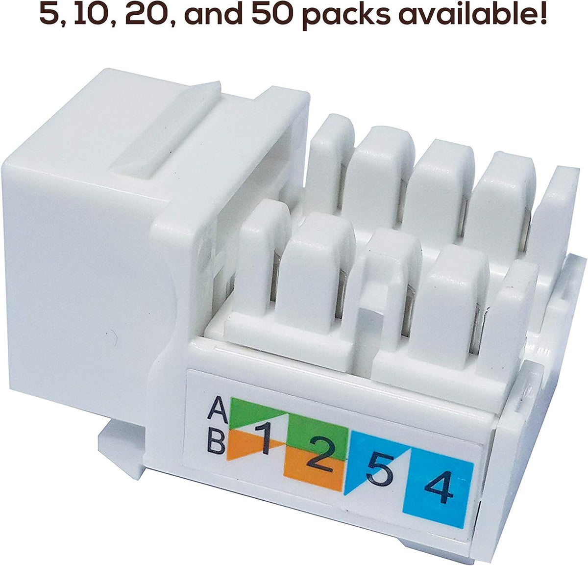 50-Pack Cat6 Keystone Jack D68542