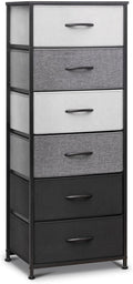 6 Drawer Fabric Dresser with Metal Frame S746