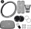 18 Pieces Bling Car Accessories Set C334