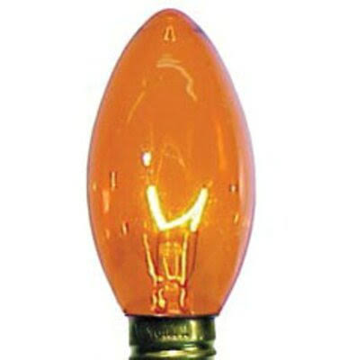 Orange C9 Incandescent Dimmable Light Bulb Set of 25 B694