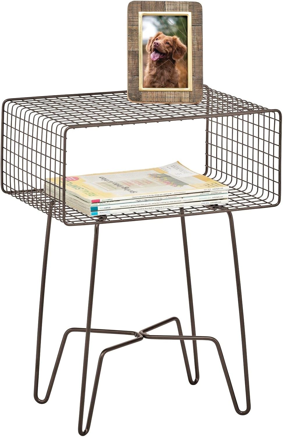 Chrome 2-Tier Metal Side Table with Storage Shelf A191482