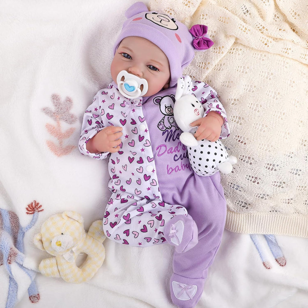 20-Inch Lifelike Reborn Baby Dolls Soft Body Awake Girl M484