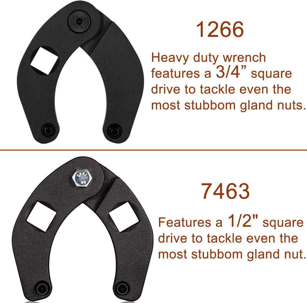 Adjustable Gland Nut Wrench Set of 2 G1785