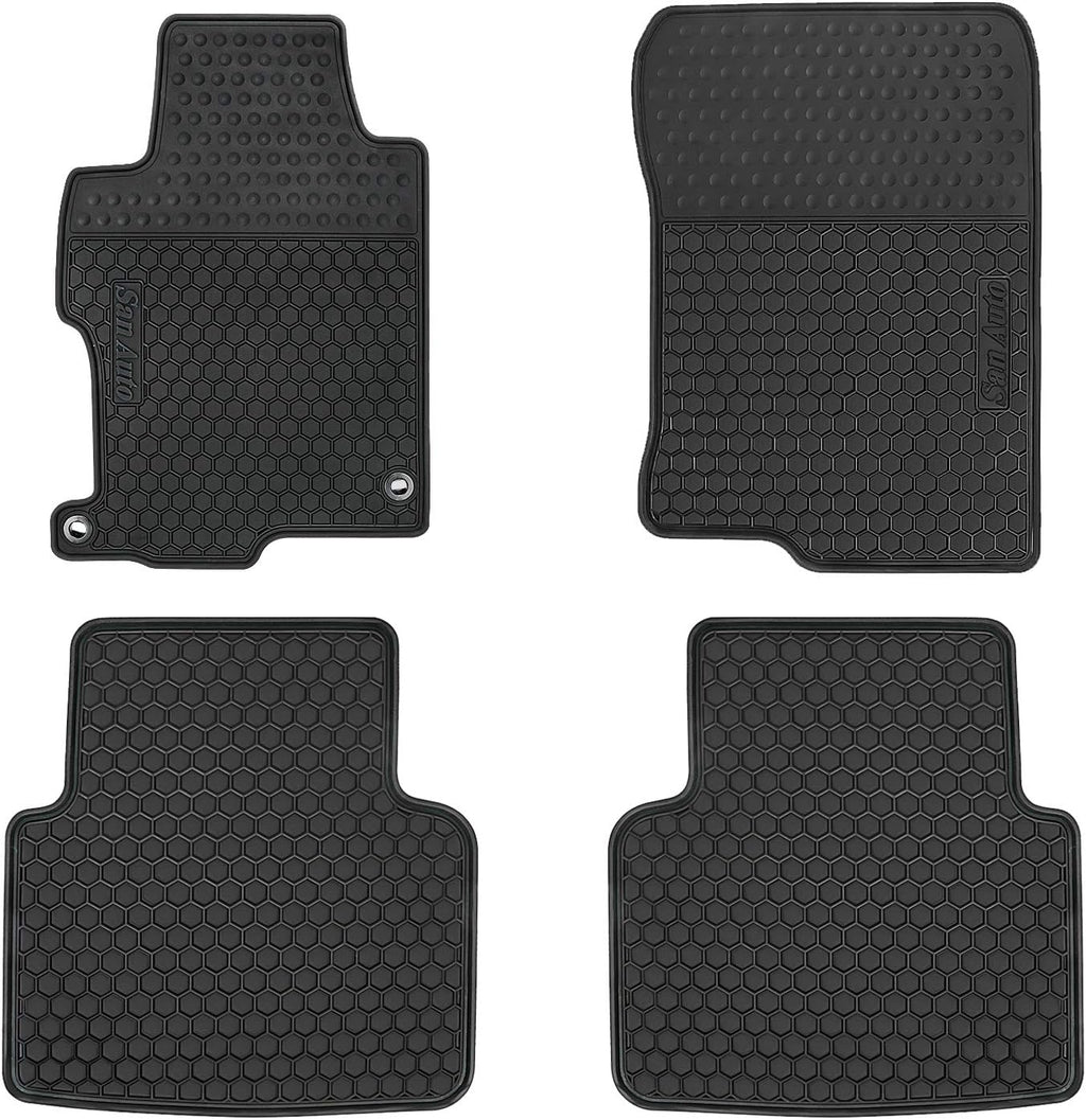 Car Rubber Floor Mat Custom Fit Black Red All Weather G6326