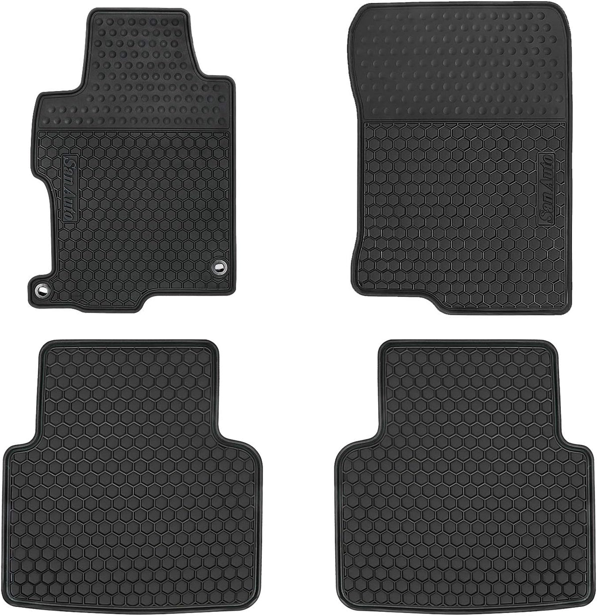Car Rubber Floor Mat Custom Fit Black Red All Weather G6326