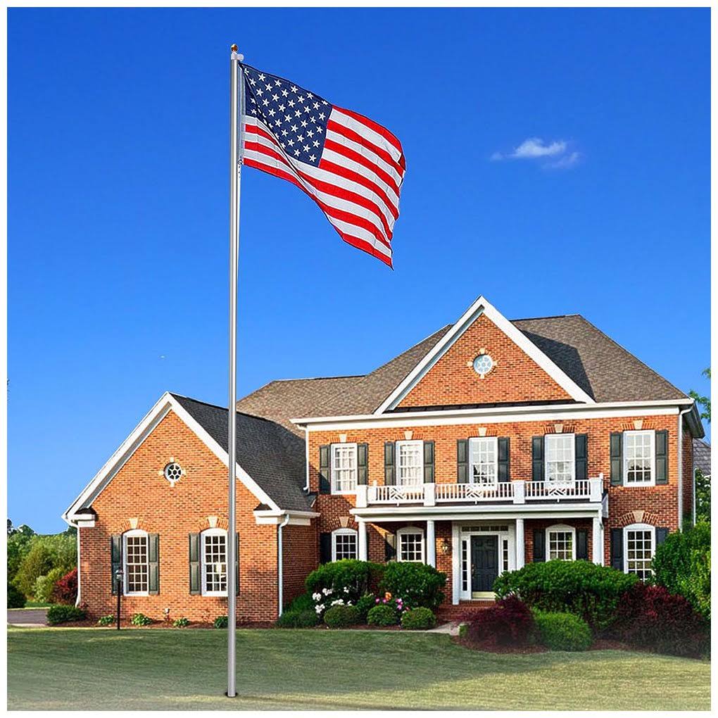 Aluminum Flagpole with US American Flag B6573