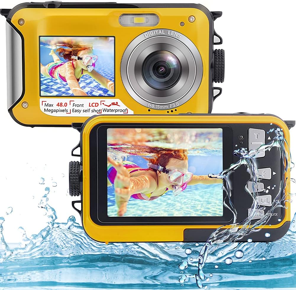Full HD 2.7K 48MP Waterproof Digital Camera Dual Screen 16X Zoom A97906