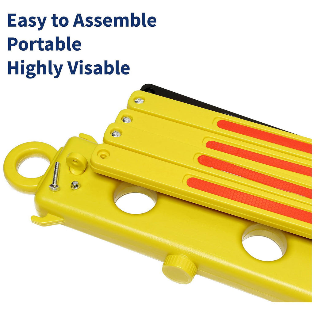 8 ft Portable Folding Barricade with Reflectors B713590