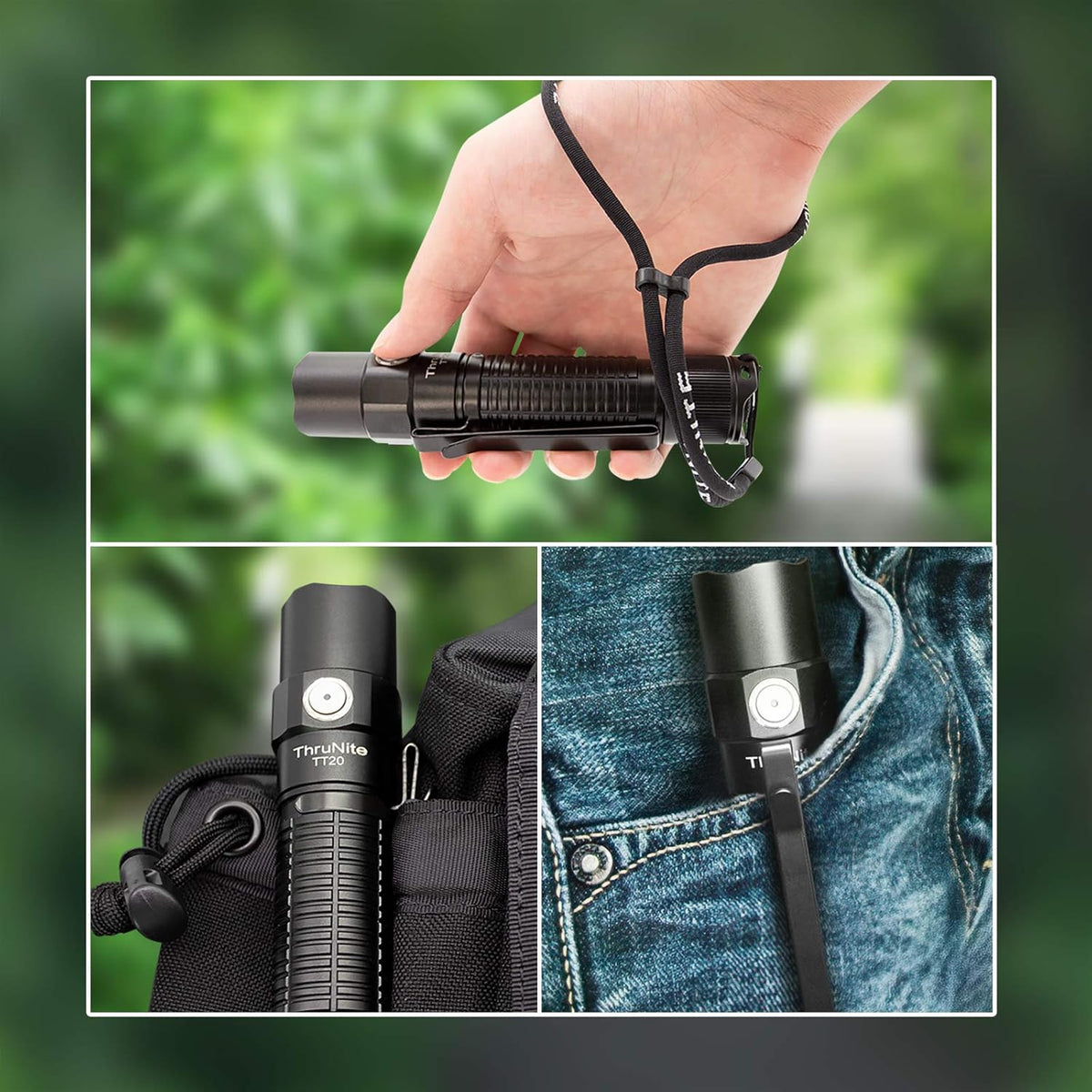 Black Rechargeable Tactical Flashlight C100652