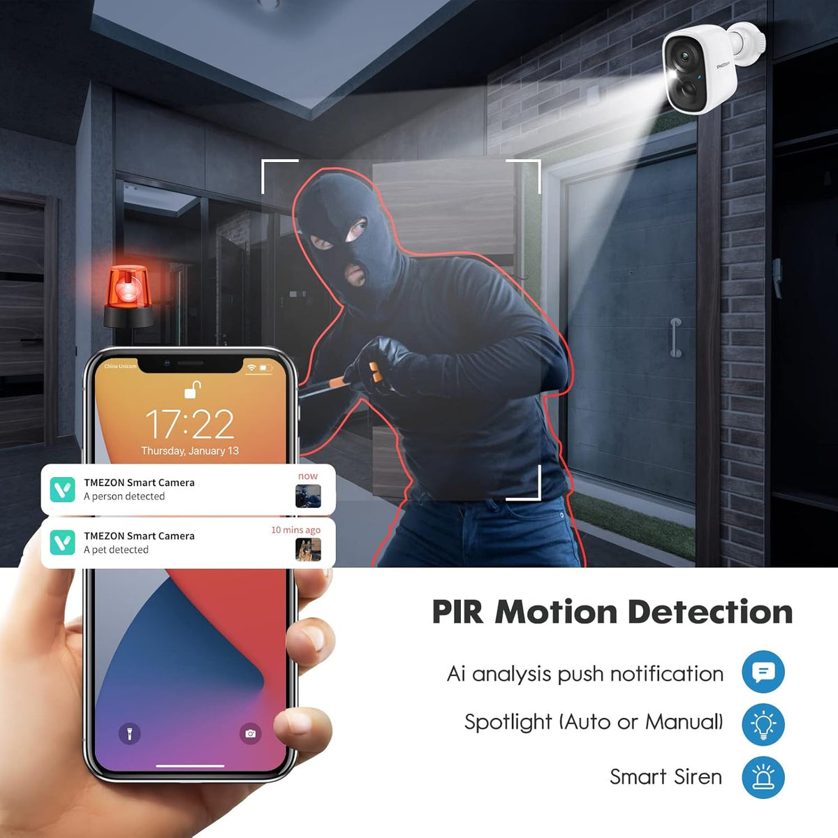 Wireless Battery Powered 1080p Security Camera I631172
