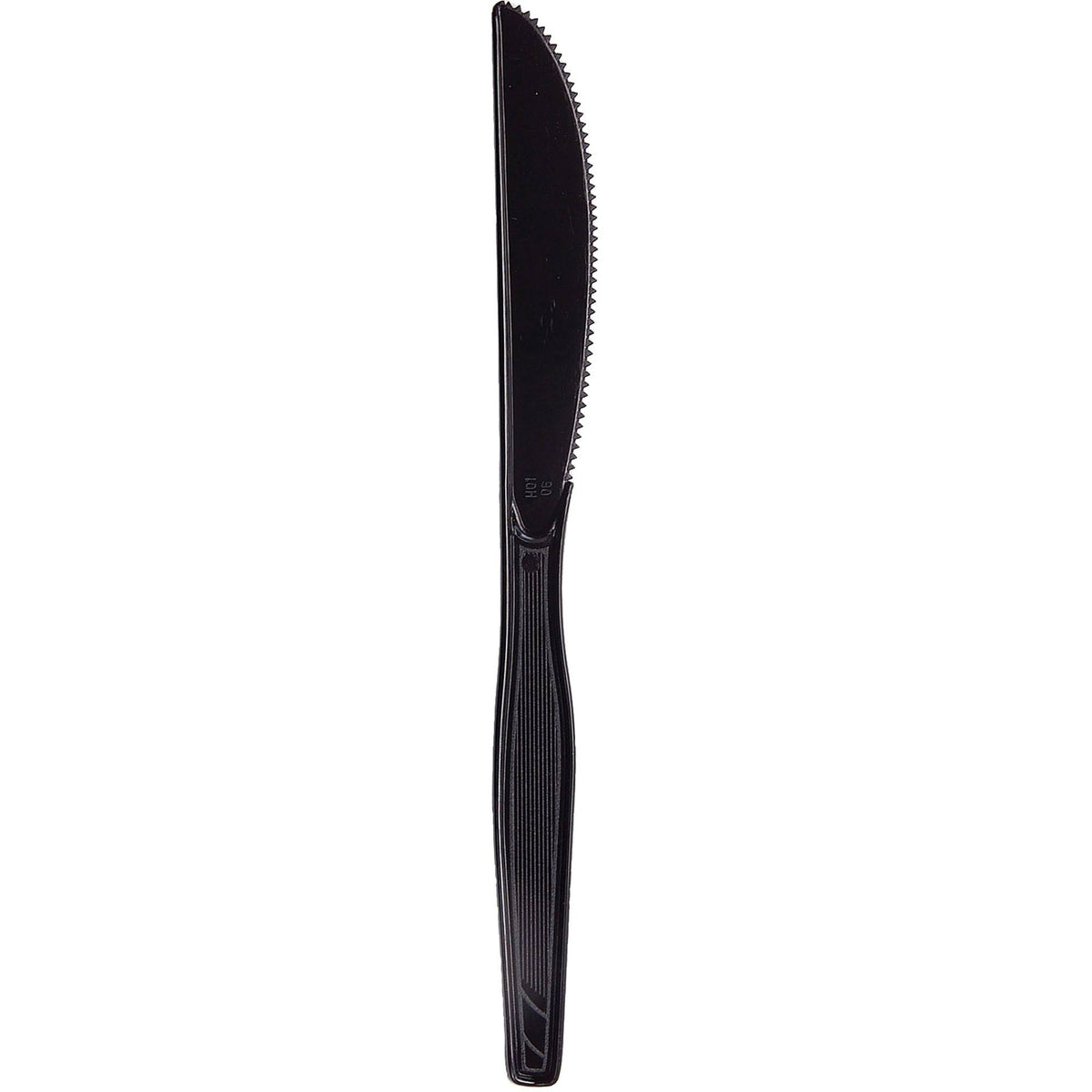 Heavy Mediumweight Black Plastic Cutlery Knives 1000/Carton H549372