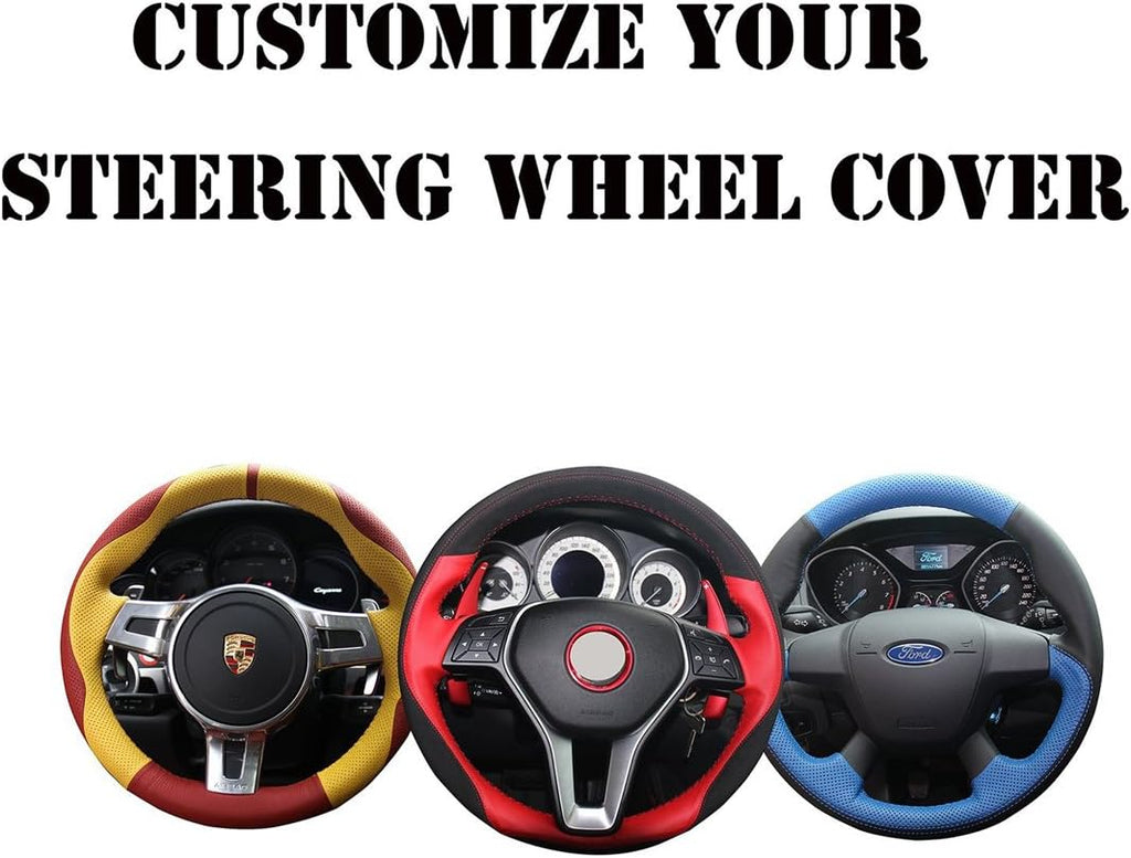Leather Steering Wheel Cover T93233