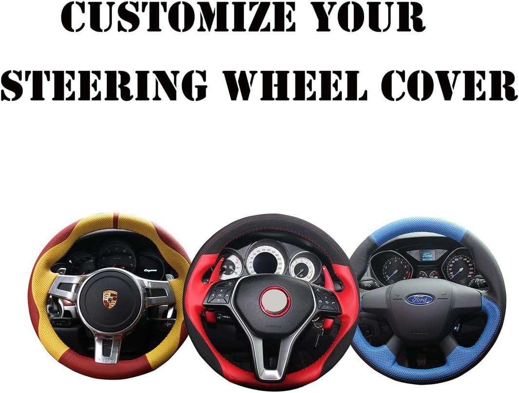 Leather Steering Wheel Cover T93233