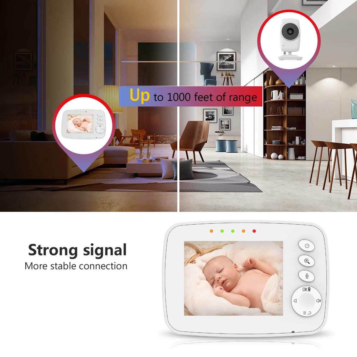 3.2 Video Baby Monitor with Camera A4692