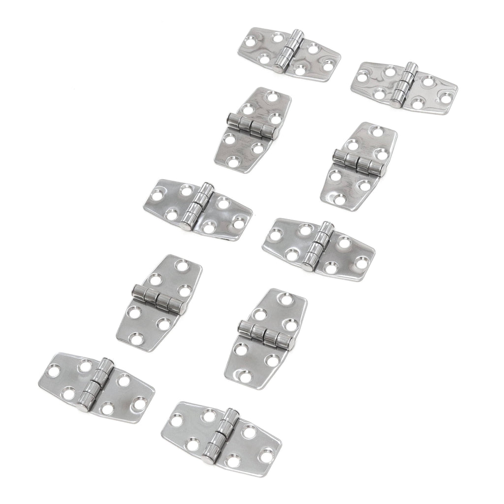 Polished Stainless Steel Marine Grade Door Hinges Set of 10 A1015