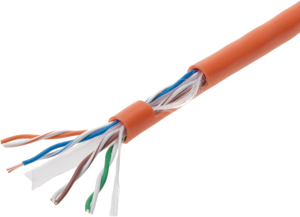 1000ft CAT6 Solid UTP 23AWG Ethernet Cable Orange V59531