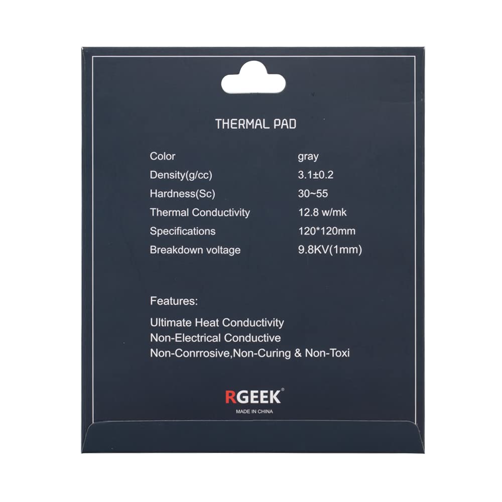 Thermal Pads 120x120x1.5 mm 12.8W/mK Silicone Pad Pack of 2 J518574