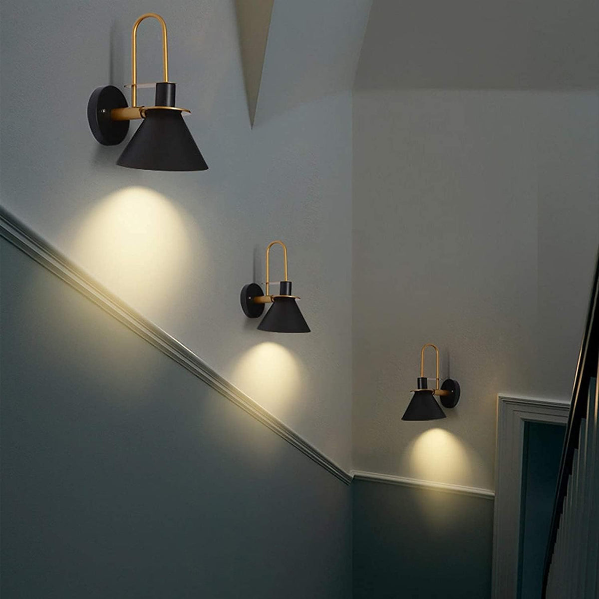 Battery Operated Non Hardwired Wall Light Fixtures Set of Two C6485