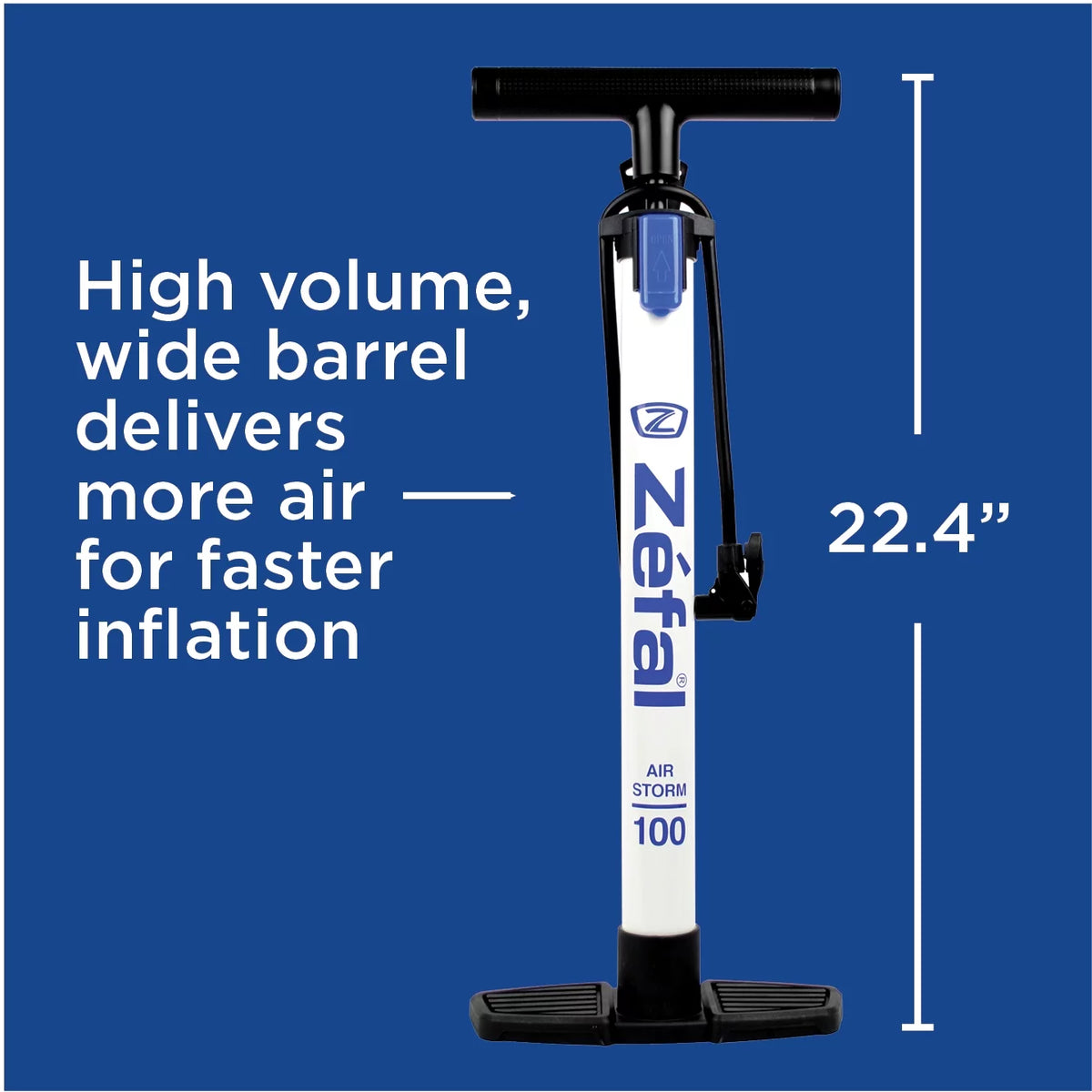 Bicycle Floor Pump, 100 Psi, Presta, Schrader Compatible D2299