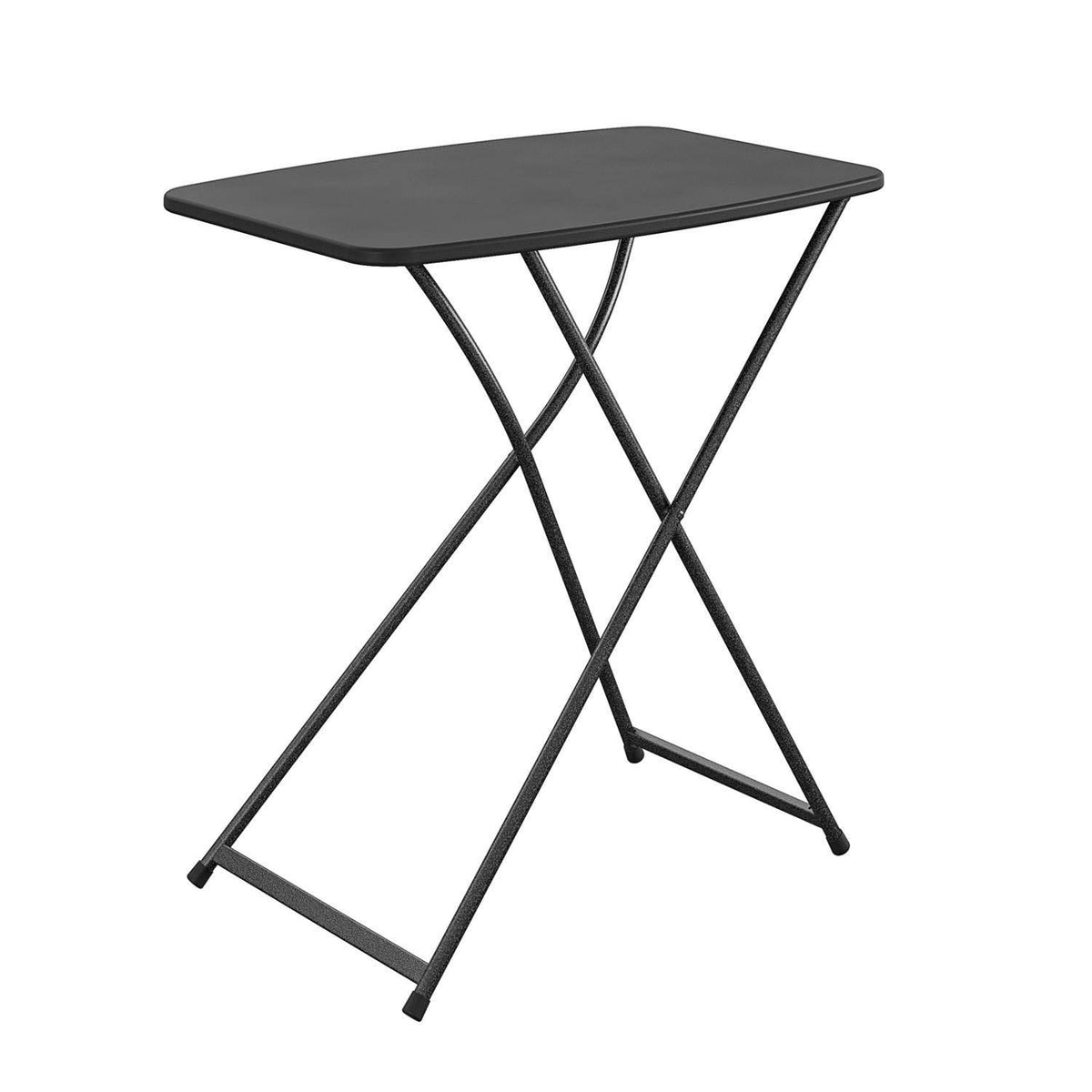 Black Plastic Adjustable Height Folding Utility Table Y931291