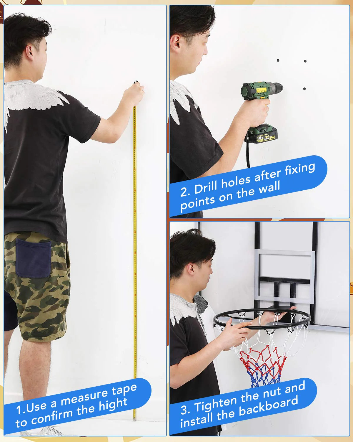 44 Basketball Backboard and Rim Combo S386