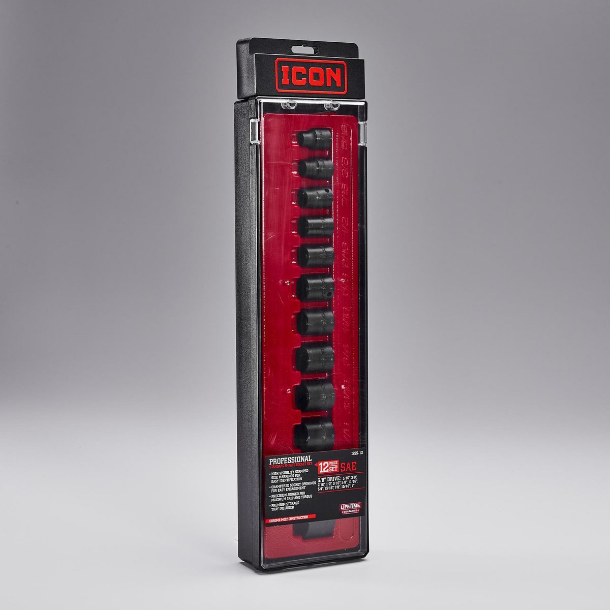 3/8 in. Drive SAE Impact Socket Set, 12 Piece A5912
