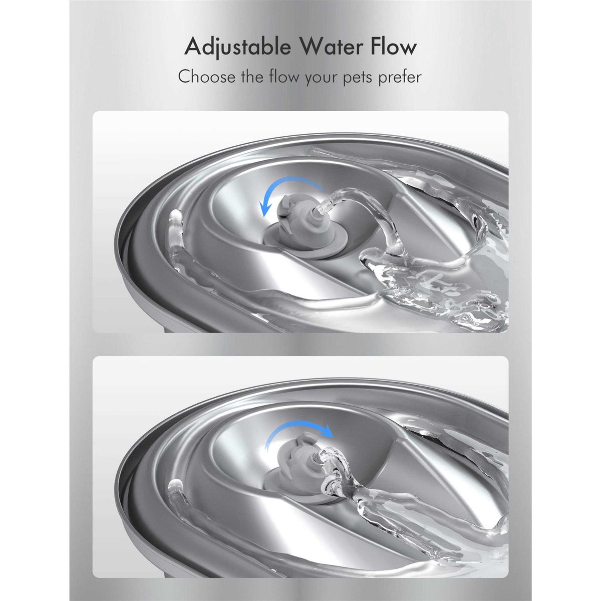 Cat Water Fountain Stainless Steel H3172