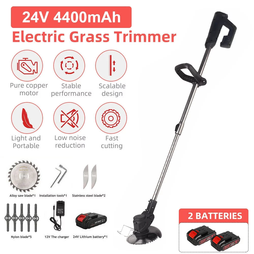 Cordless Electric Weed Eater Lawn Edger Grass String Trimmer U426