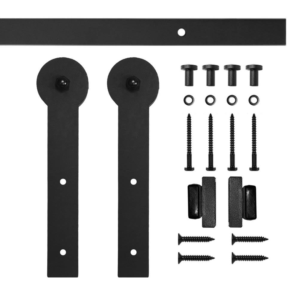 60-in Matte Black Interior Barn Door Kit B163109