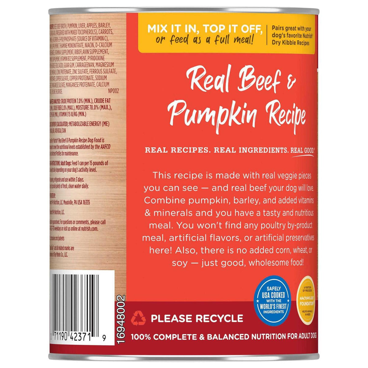 Real Beef & Pumpkin Recipe Wet Dog Food E251