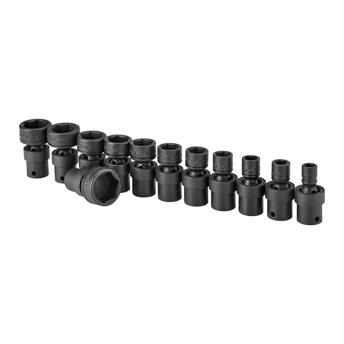 3/8 in. Drive SAE Impact Swivel Socket Set, 12-Piece I7567