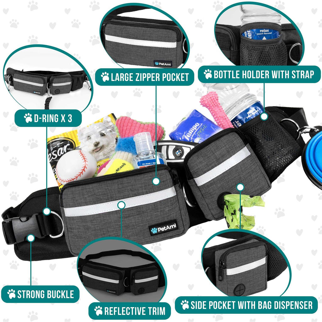 Hands Free Dog Leash Belt Bag O469