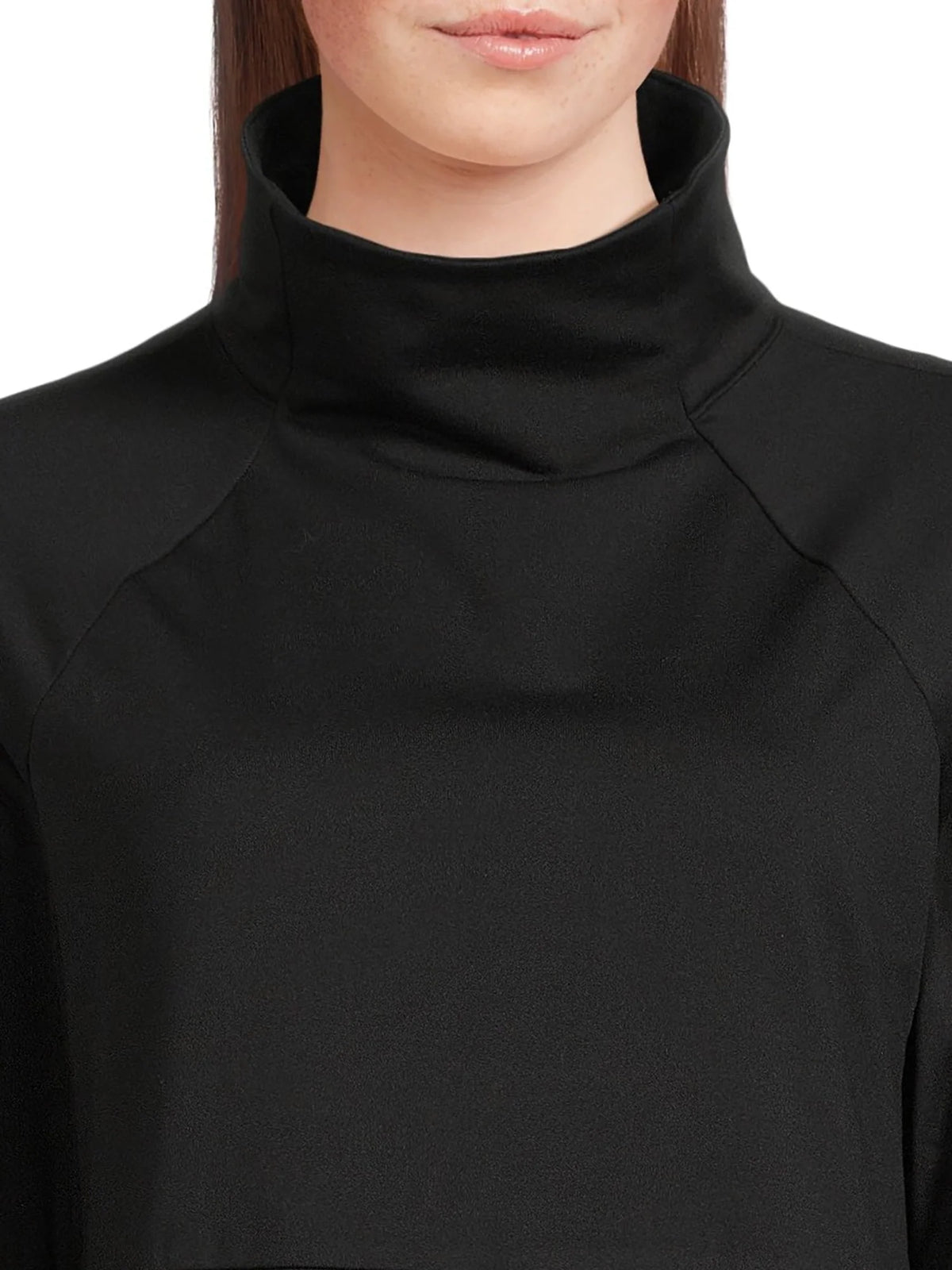 Mock Neck Long Sleeve Pullover Top V8321