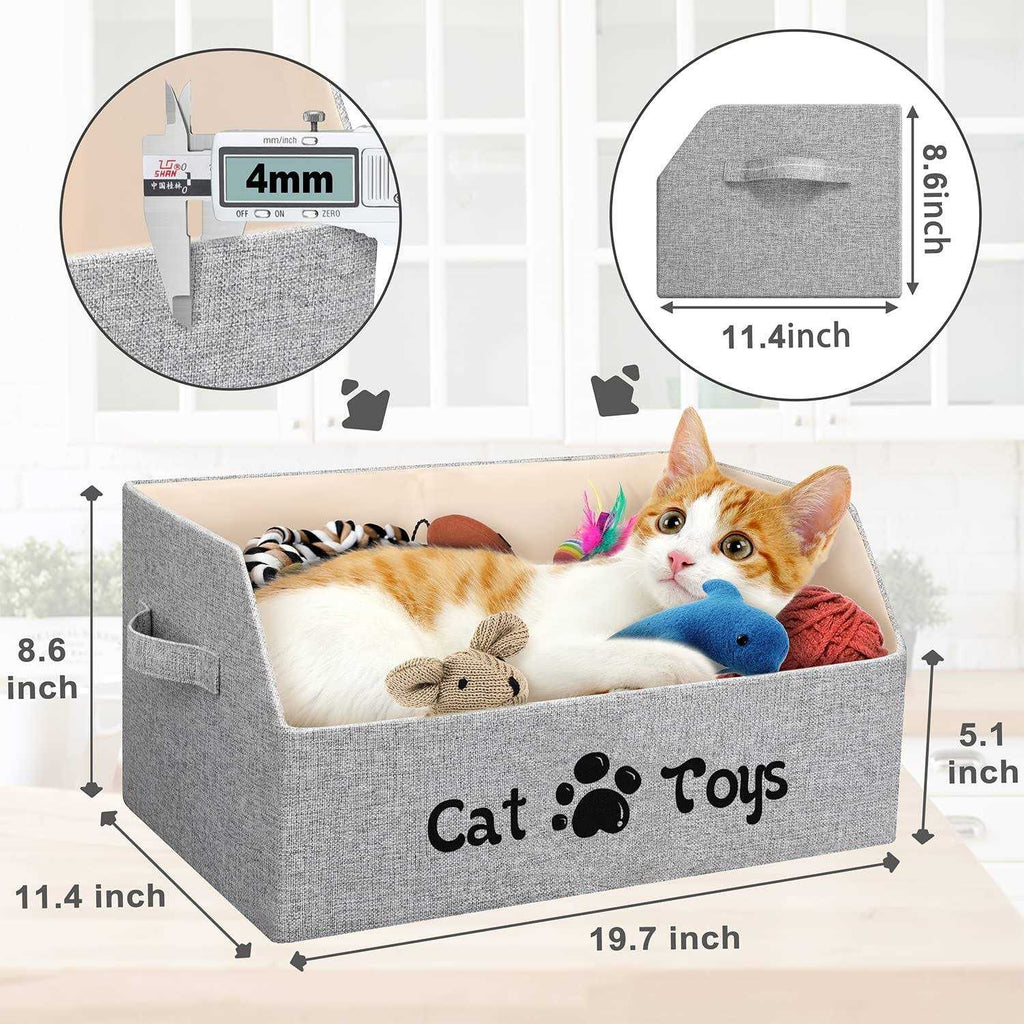 Large Foldable Cat Toy Storage Basket T4612
