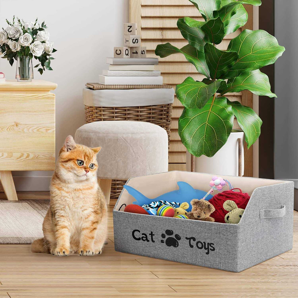 Large Foldable Cat Toy Storage Basket T4612