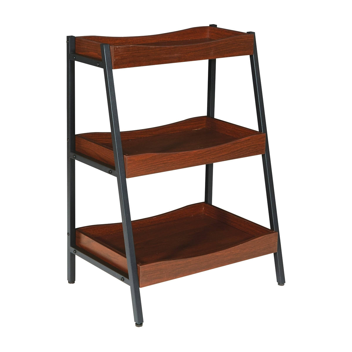3 Shelf Storage in Princeton Walnut Finish and Black Frame X471279