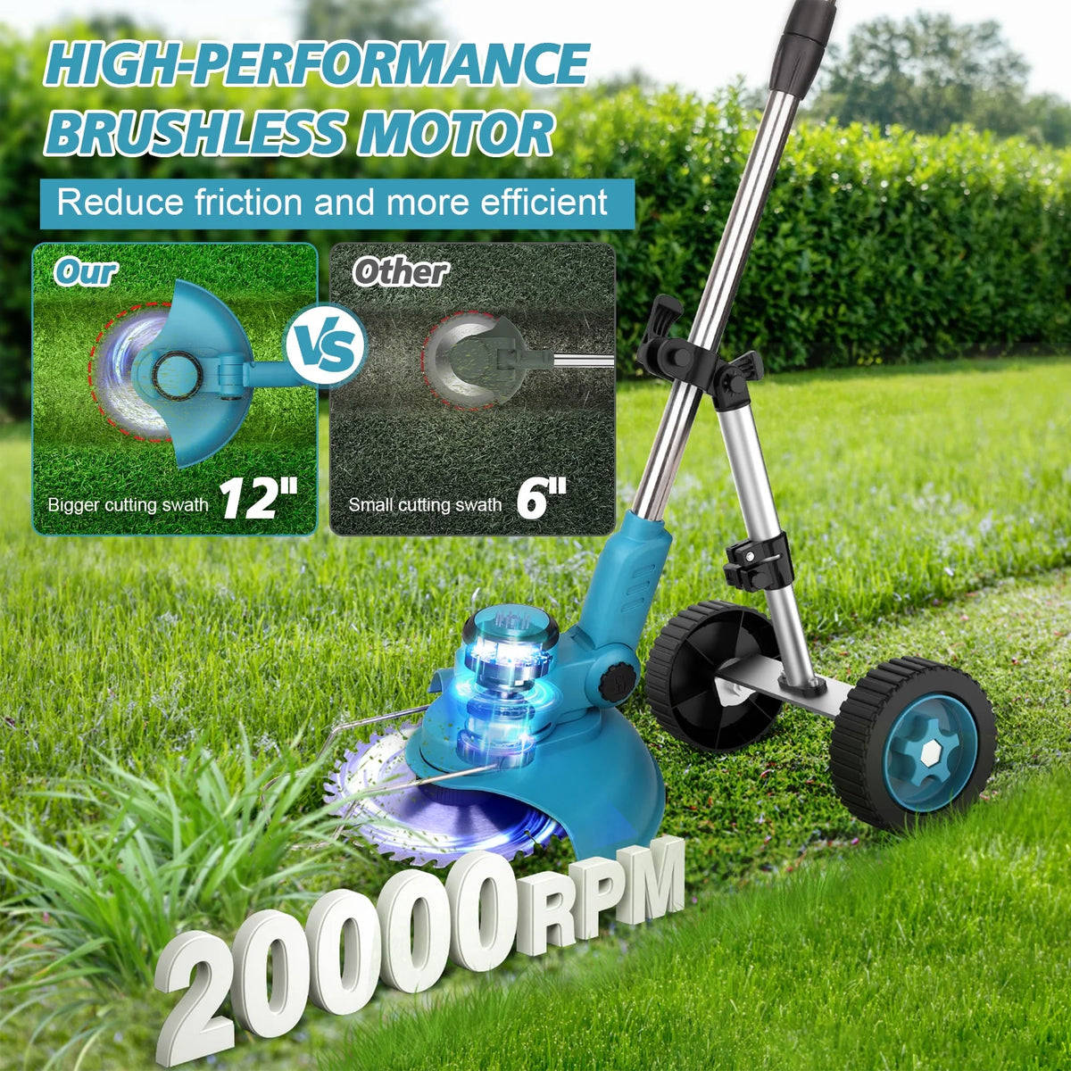 Cordless Electric String Trimmer & Edger 3 in 1 J845800