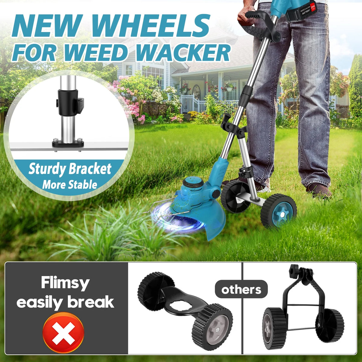 Cordless Electric String Trimmer & Edger 3 in 1 J845800