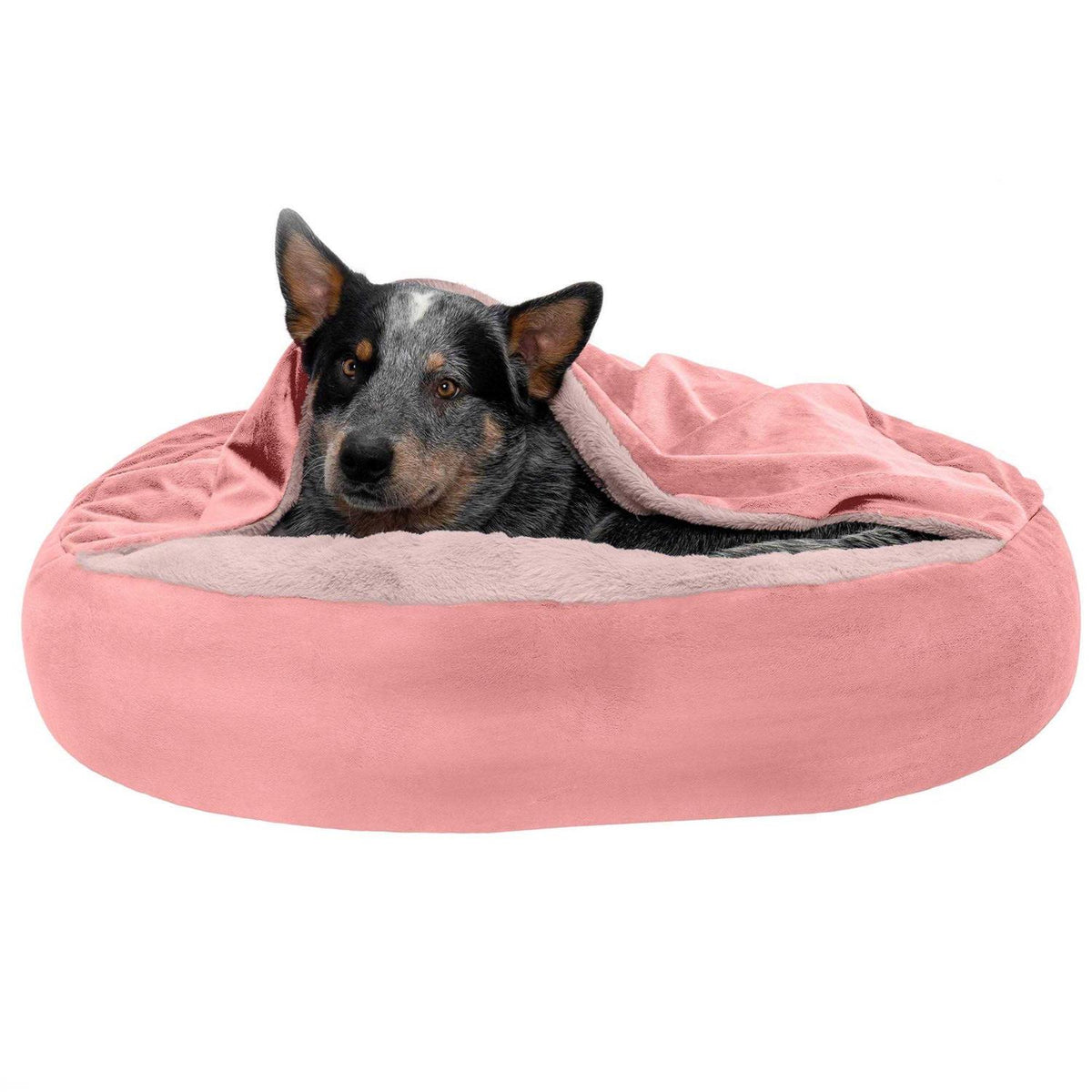 Faux Fur Hooded Donut Bed Q61997