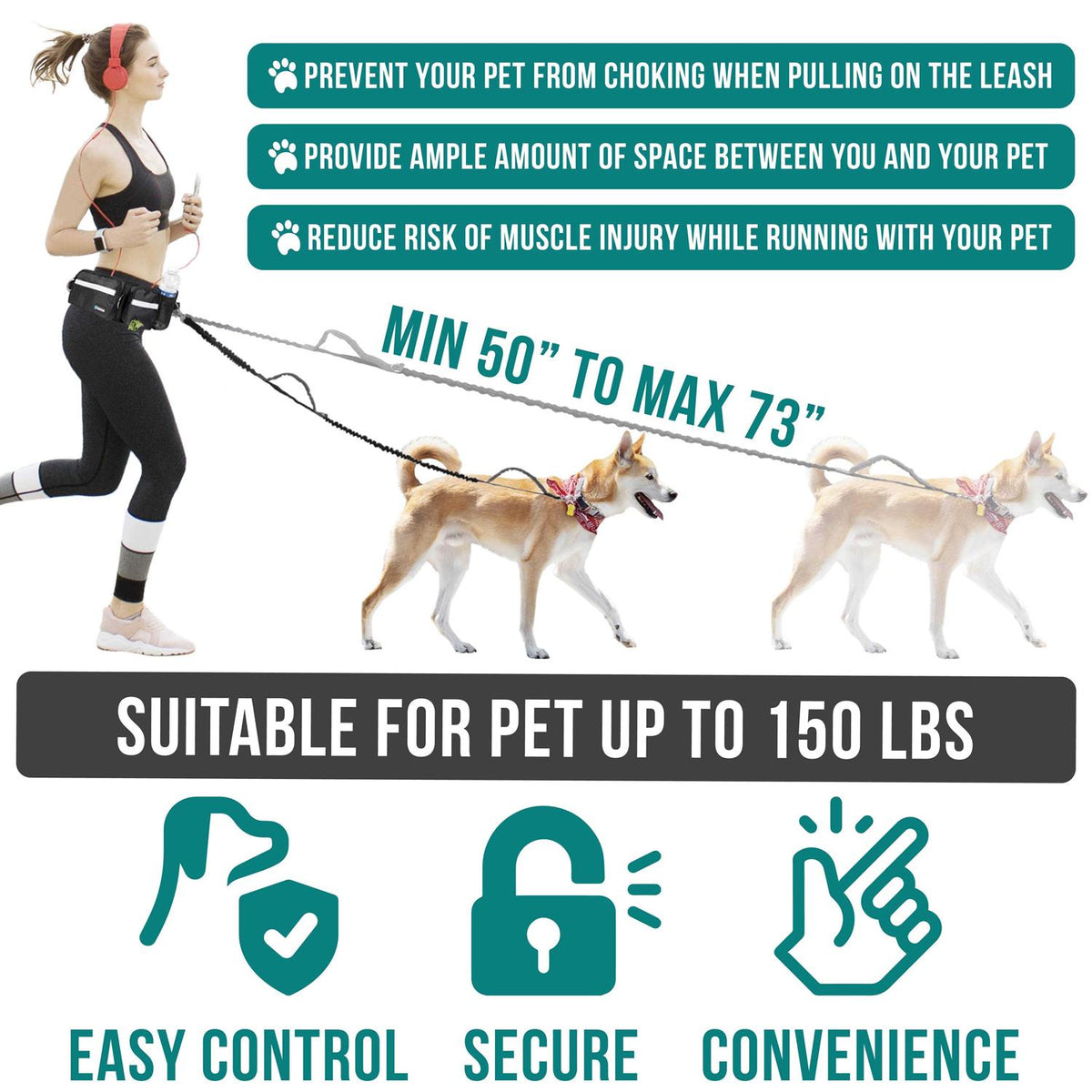 Hands Free Dog Leash Belt Bag O469