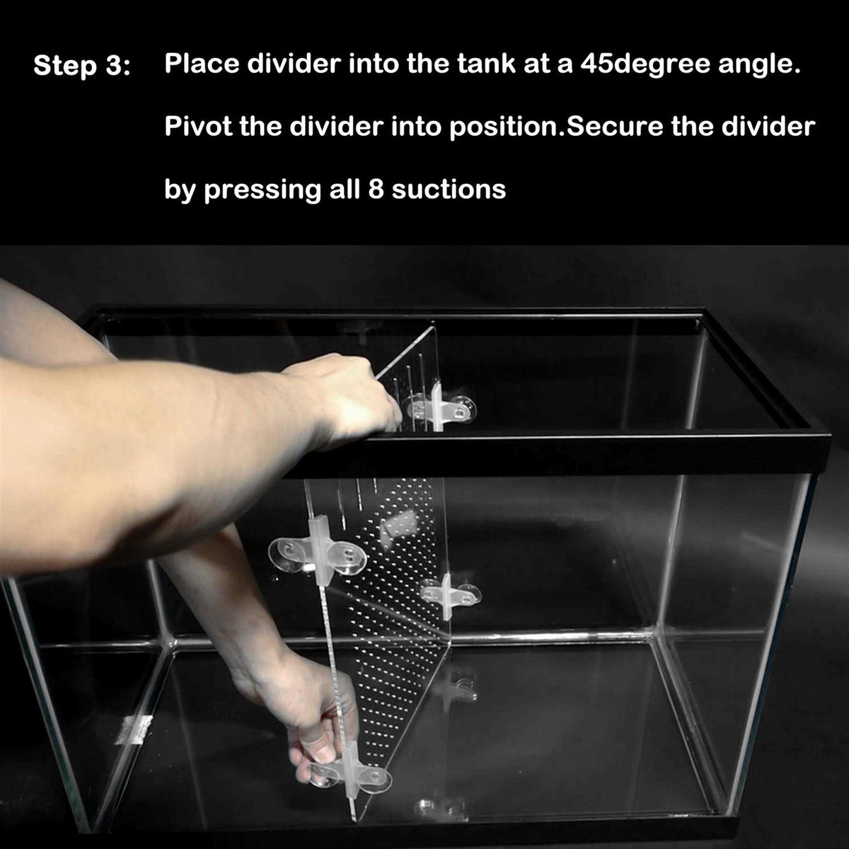 Acrylic Aquarium Divider Kit with Suction Cups S261869