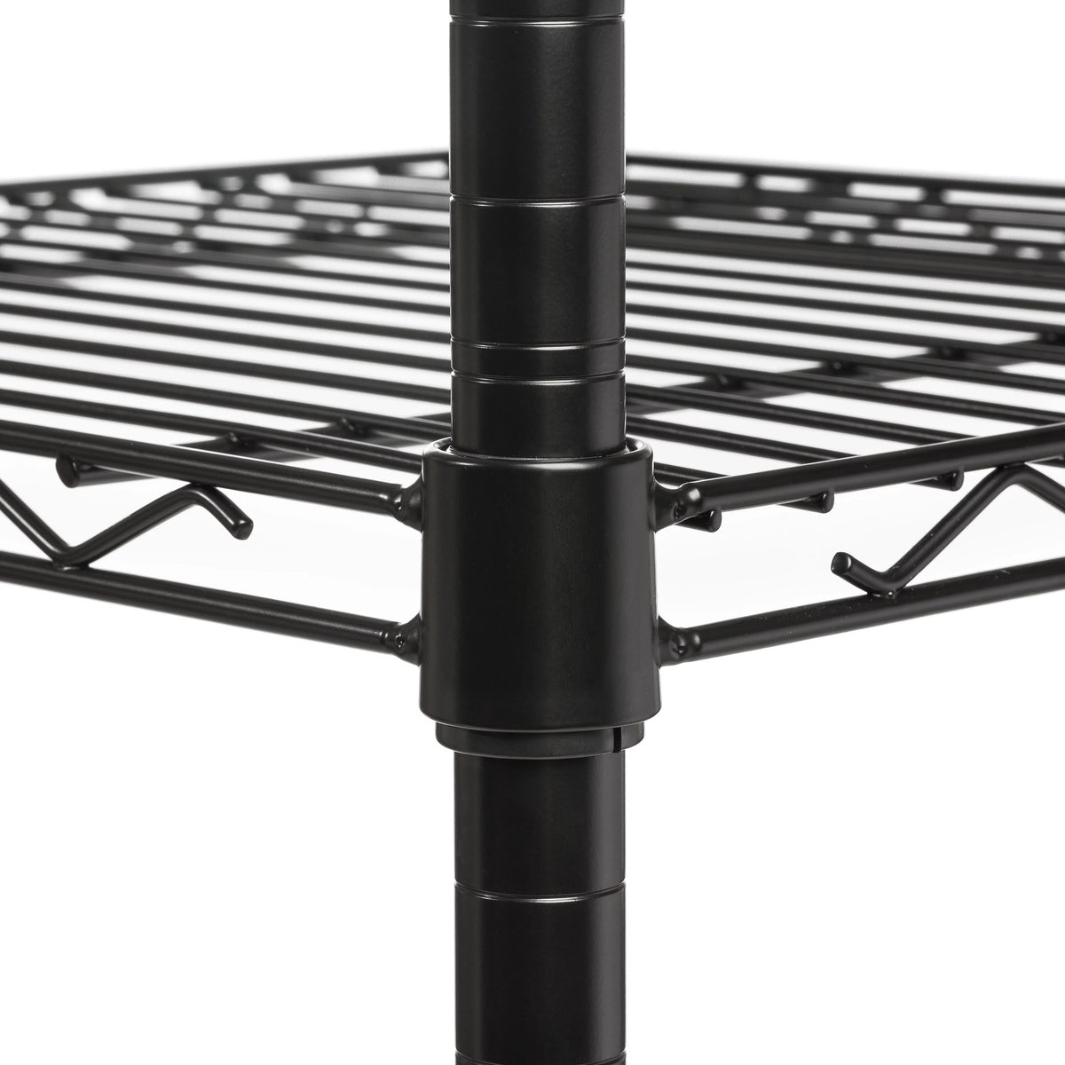 Steel 6-Tier Storage Shelf Unit Black W521210