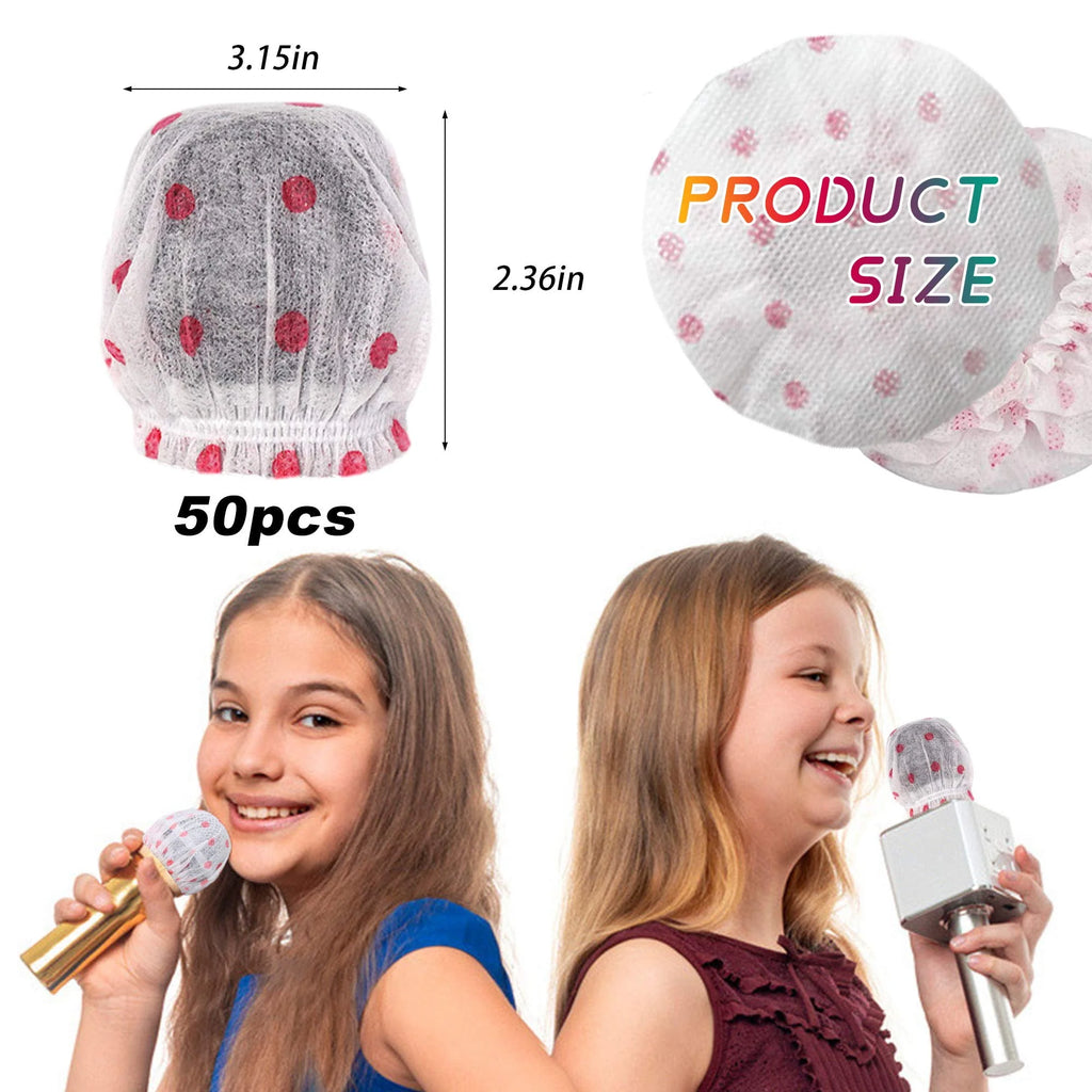 200 Pcs Black Non-Woven Disposable Microphone Cover I263774