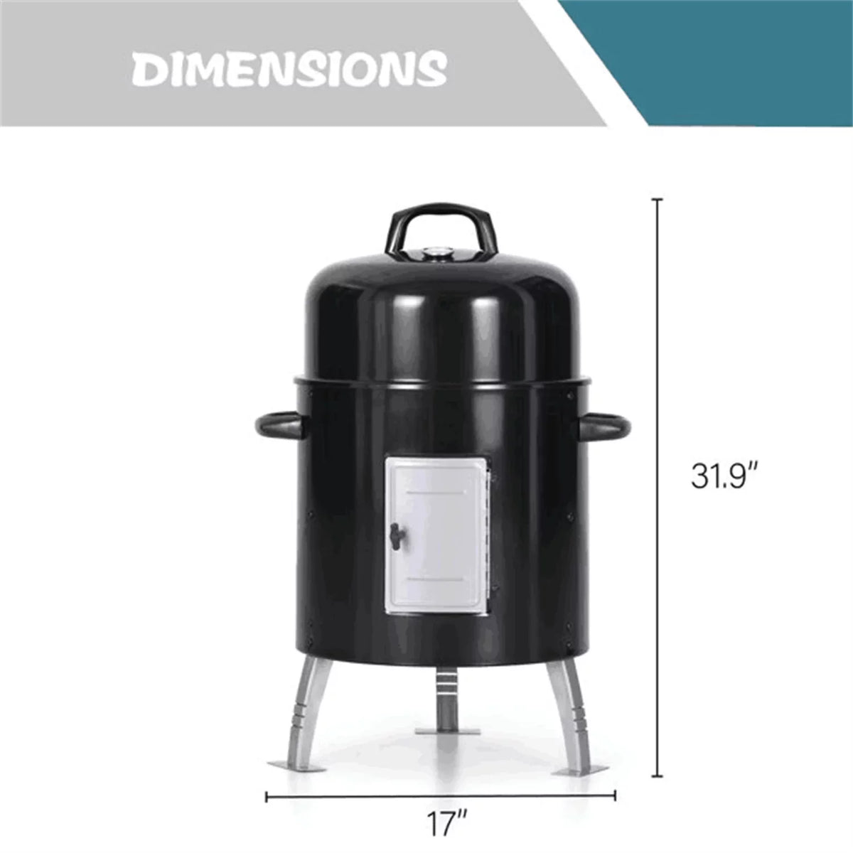 Portable Charcoal Grill & Smoker Z752870