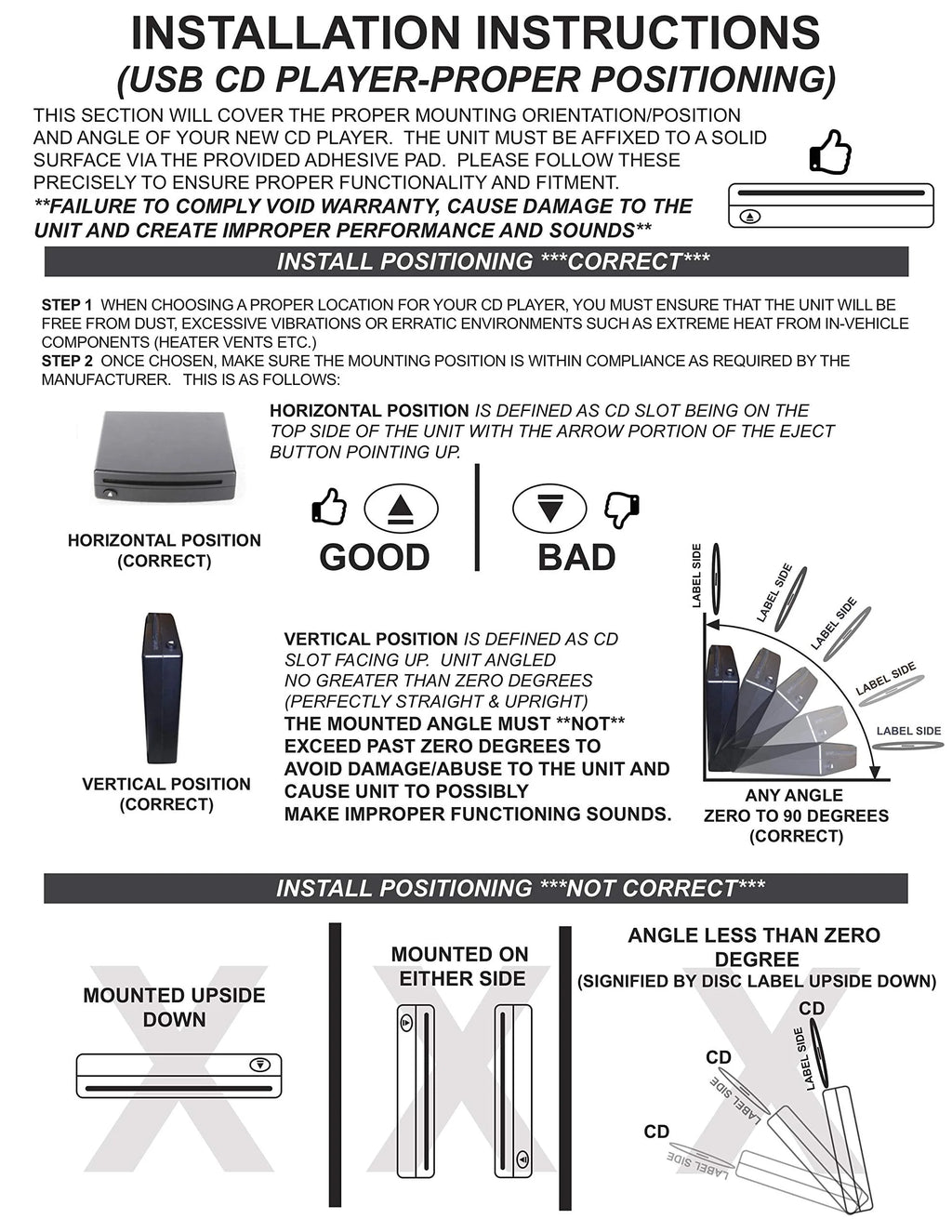 External Portable USB CD Player for Car B6952