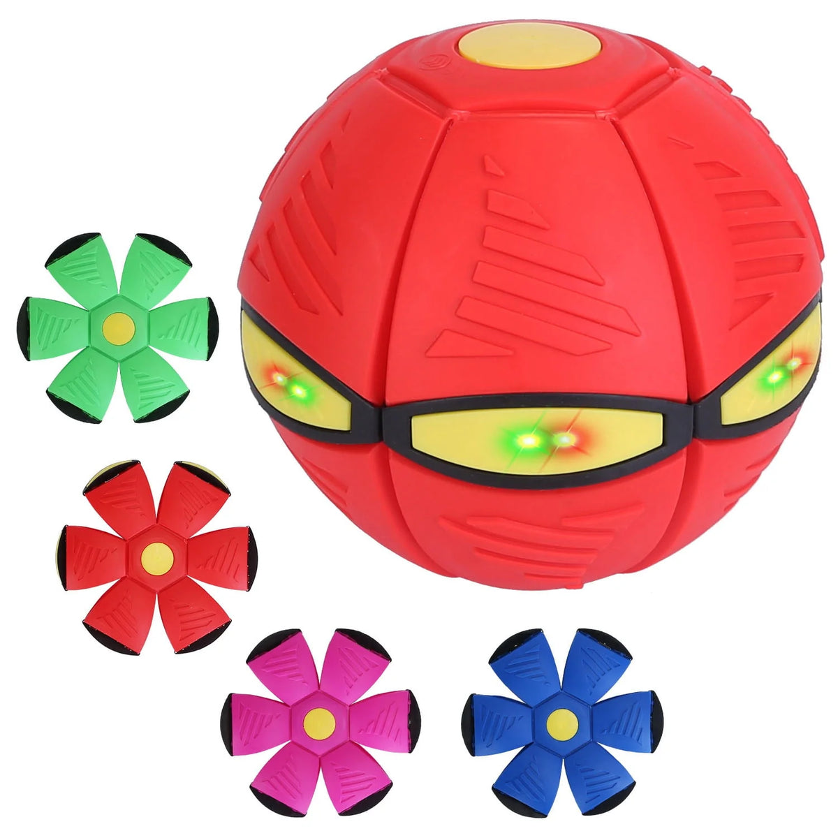 4 Pack LED Flying Saucer Ball Dog Toy Y7517